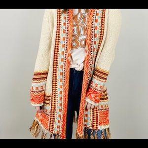 Fate Bonfire Fringe Aztec Cardigan
